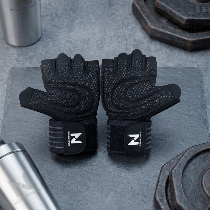 NORDFORGE Workout Gloves with Wrist Support (Pair)